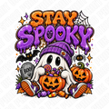 Stay Spooky Halloween DTF Transfer – Cute Ghost Trick or Treat Design