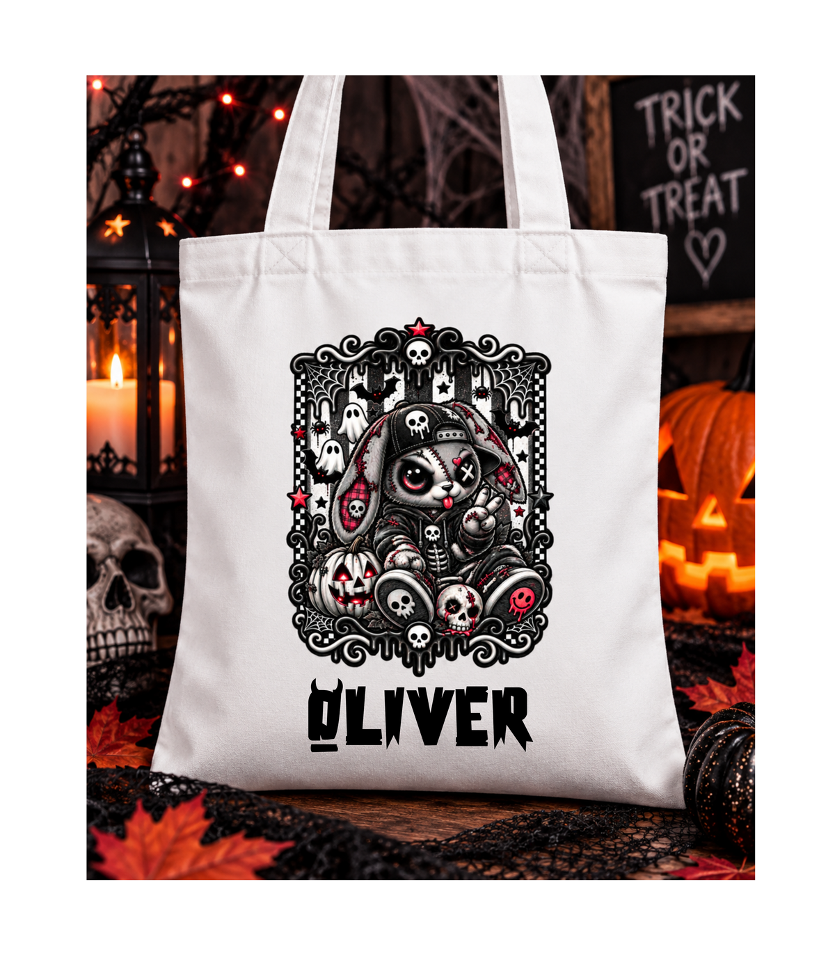 Personalised Halloween Tote Bag