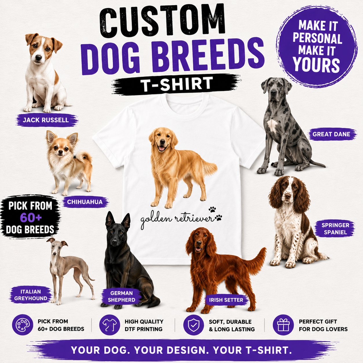 DOG T-SHIRT | PICK YOUR BREED