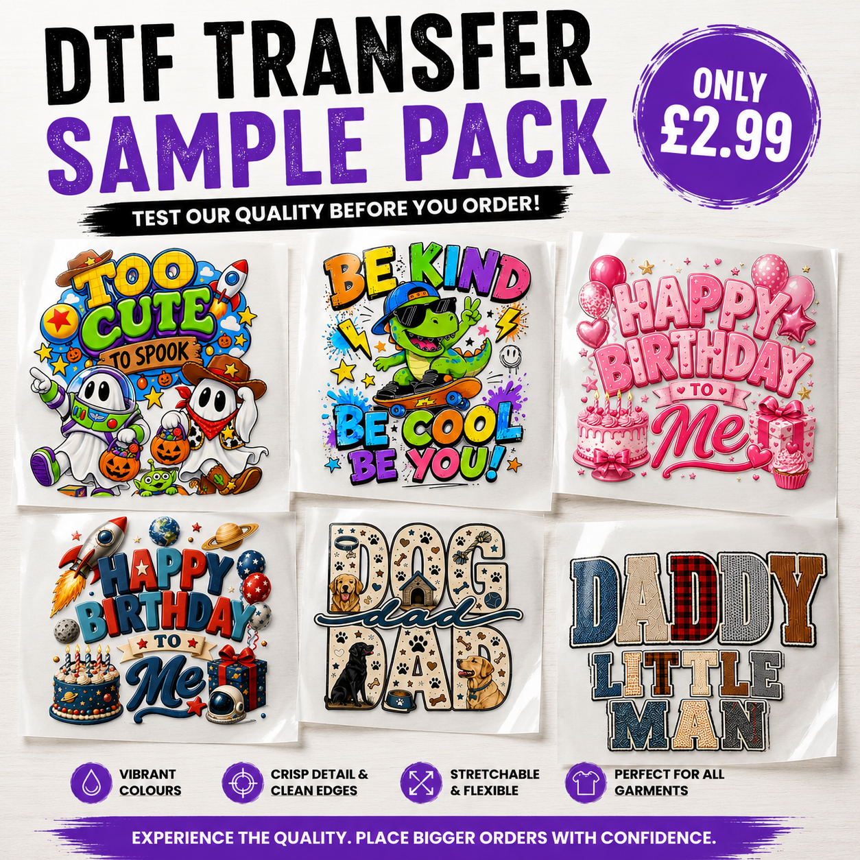 Dtf Heat Transfers - Sample Pack